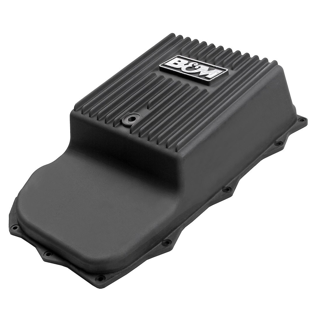 B&m Co Auto Trans Oil Pan, Hi-Tek, For Use with Zf 845RE/ 850RE/ 8HP70 and 8HP75 Transmission, Extra 4 Quart Capacity, Black Anodized – 71395
