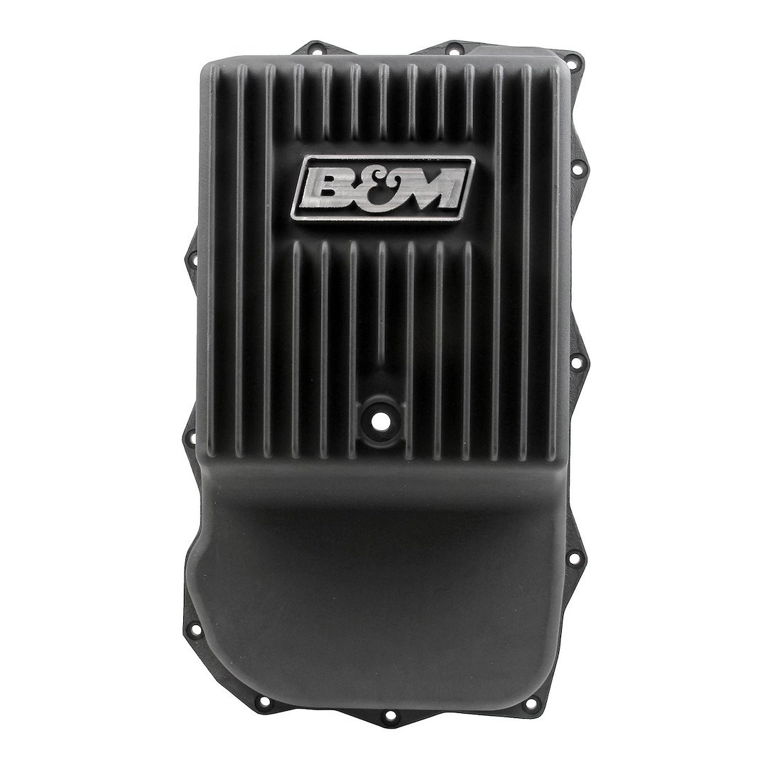 B&m Co Auto Trans Oil Pan, Hi-Tek, For Use with Zf 845RE/ 850RE/ 8HP70 and 8HP75 Transmission, Extra 4 Quart Capacity, Black Anodized – 71395