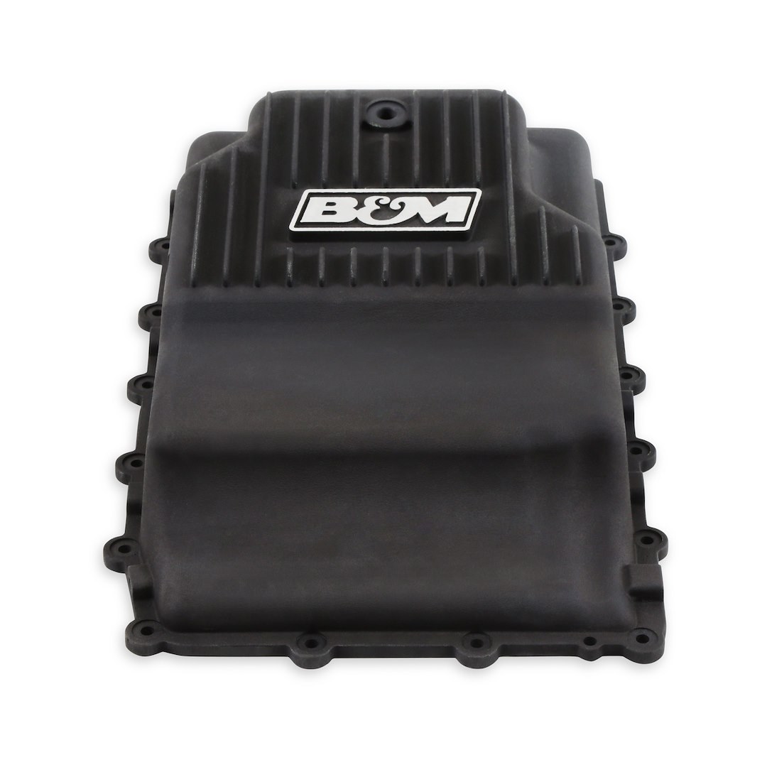 B&m Co Auto Trans Oil Pan, Hi-Tek, For Use with 10R80/ 10R60 Automatic Transmission, Extra 2 Quarts Capacity, Black Anodized, Aluminum – 71400