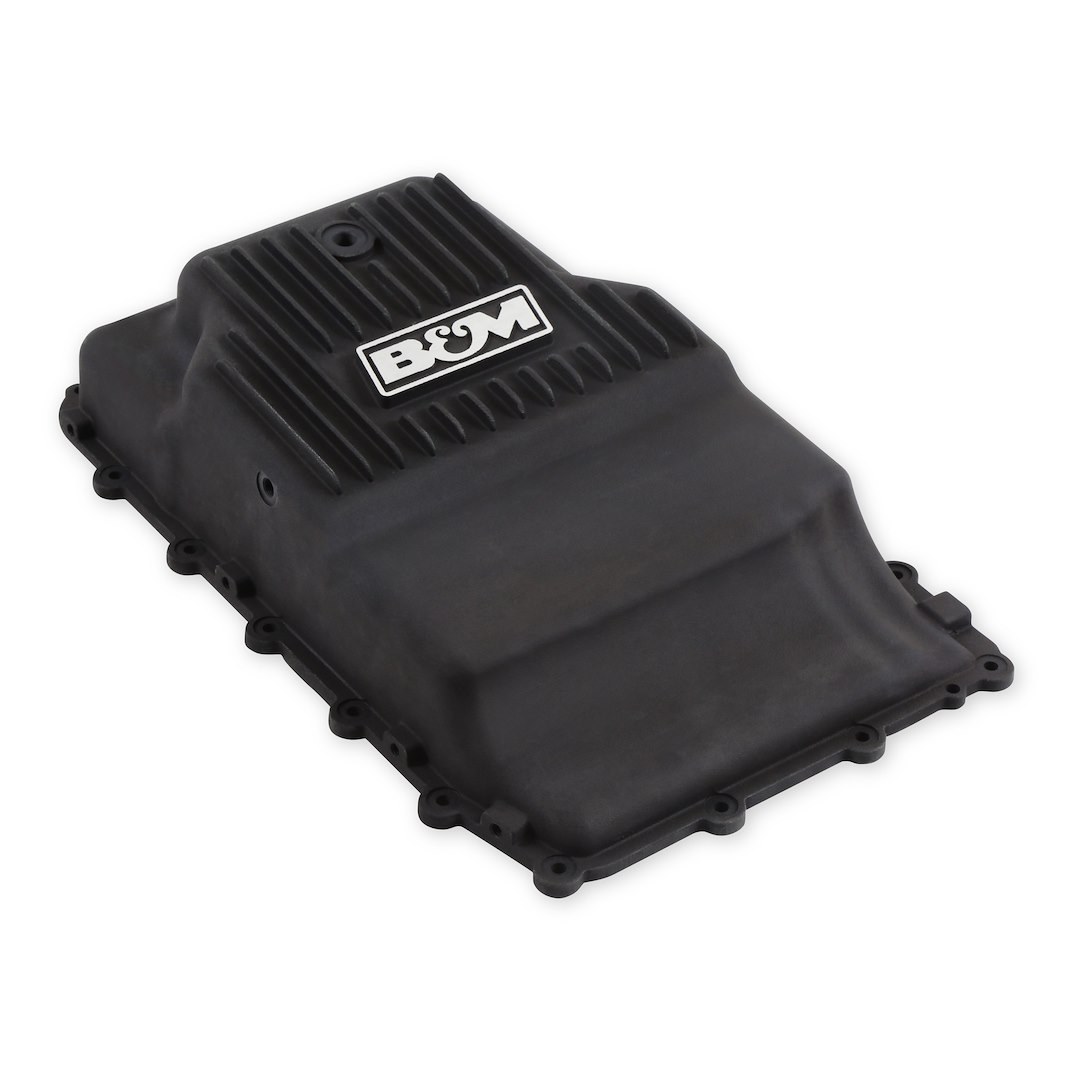 B&m Co Auto Trans Oil Pan, Hi-Tek, For Use with 10R80/ 10R60 Automatic Transmission, Extra 2 Quarts Capacity, Black Anodized, Aluminum – 71400