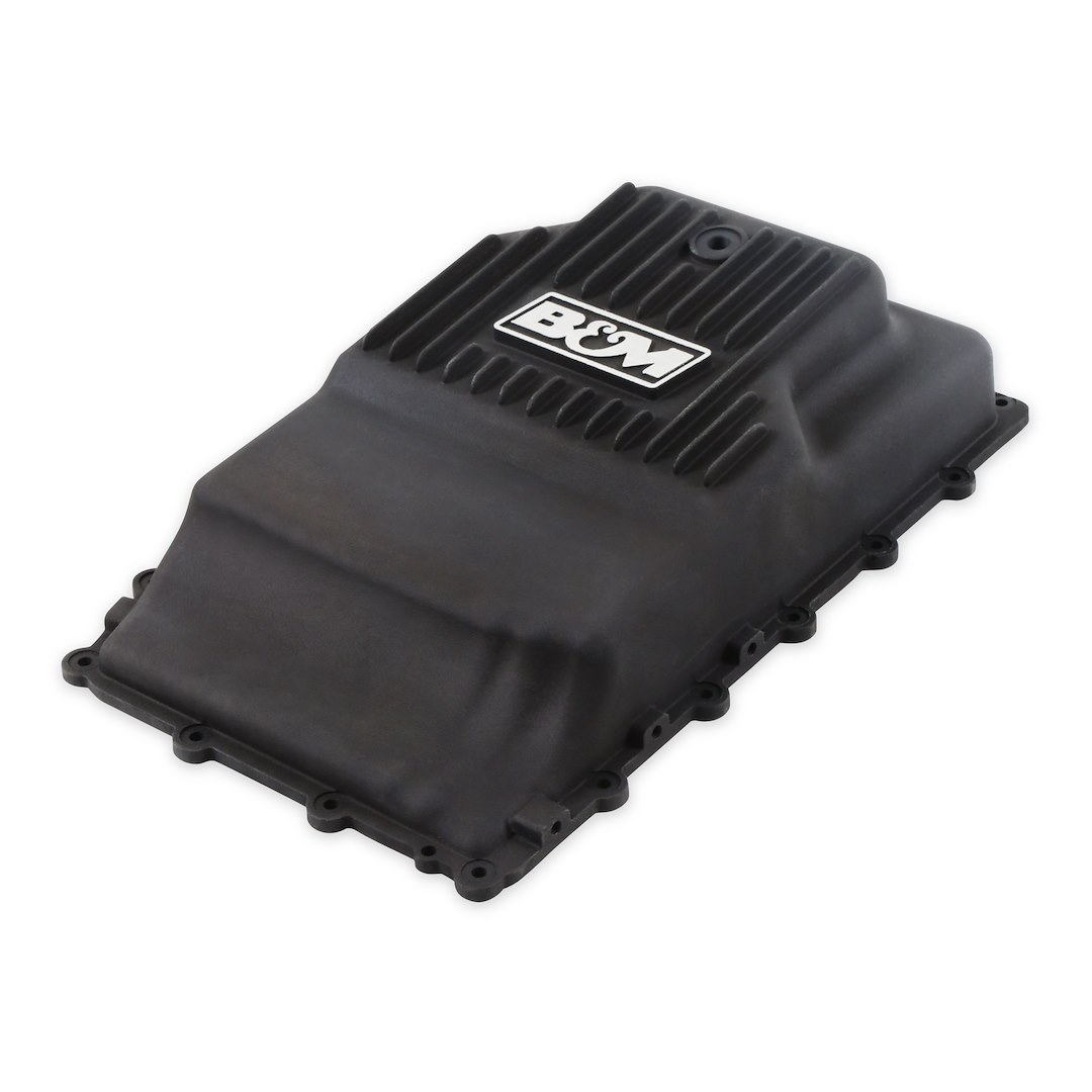 B&m Co Auto Trans Oil Pan, Hi-Tek, For Use with 10R80/ 10R60 Automatic Transmission, Extra 2 Quarts Capacity, Black Anodized, Aluminum – 71400