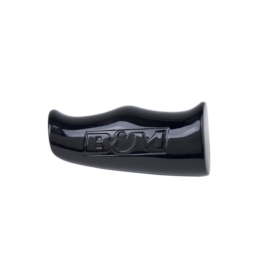 B&m Co Shifter Knob, Threaded, 1/2-20 Thread Size, T Handle with B&m Logo, Black, Plastic, Without Button – 80642