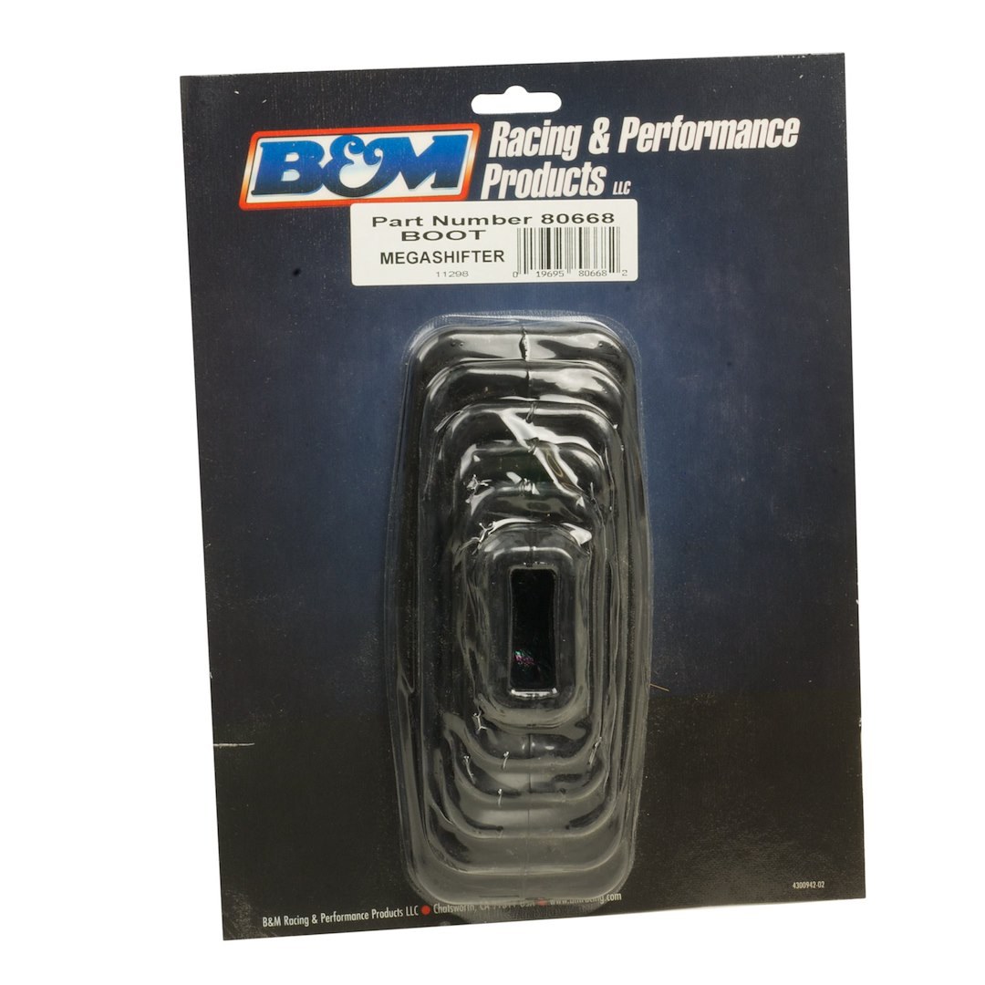 B&m Co Shifter Boot, For Use with Bm Part Number 80680/ 80685/ 80690/ 80692/ 80694, Black, Rubber – 80668