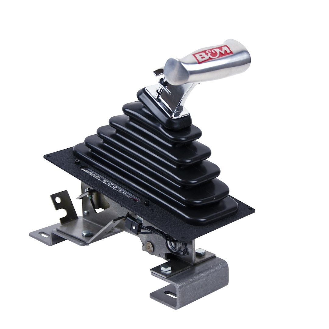 B&m Co Auto Trans Shifter, For Use with 3/4 Speed Transmissions, Gate/ Detent/ Ratchet Shifter, T Handle Style Grip – 80692