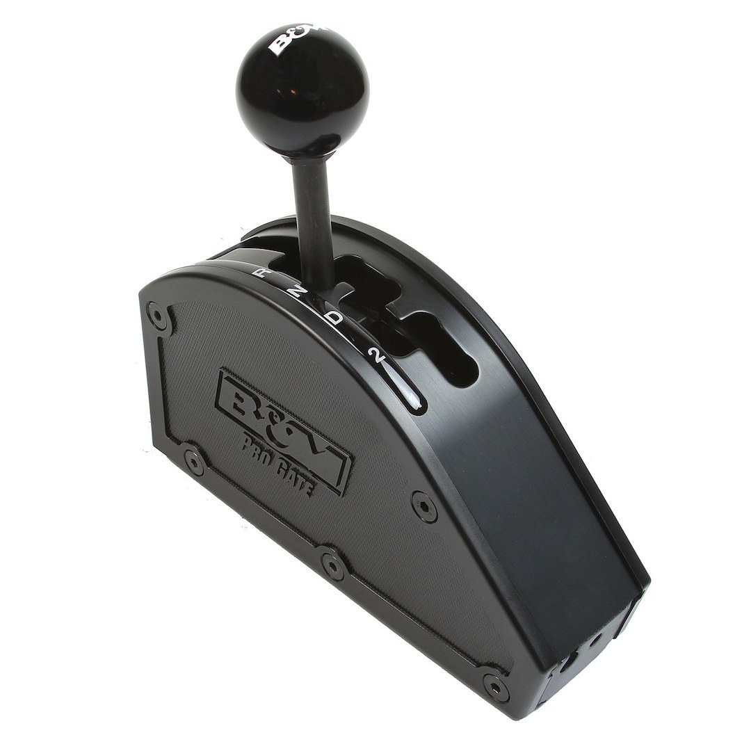 B&m Co Auto Trans Shifter, Pro Gate, For Use with GM 3 Speed Automatic Transmissions, Gated Race Shifter, Black Knob Grip – 80889