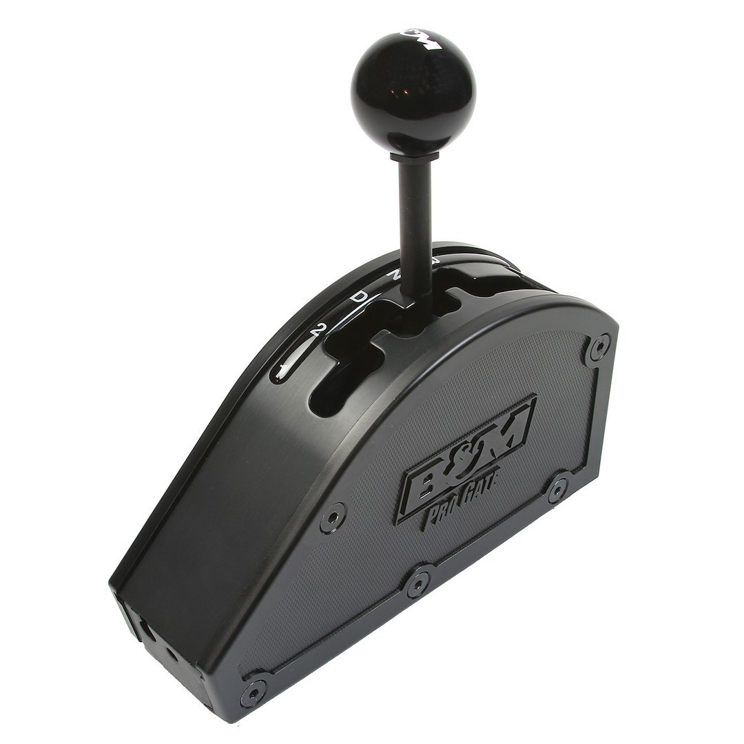 B&m Co Auto Trans Shifter, Pro Gate, For Use with GM 3 Speed Automatic Transmissions, Gated Race Shifter, Black Knob Grip – 80889