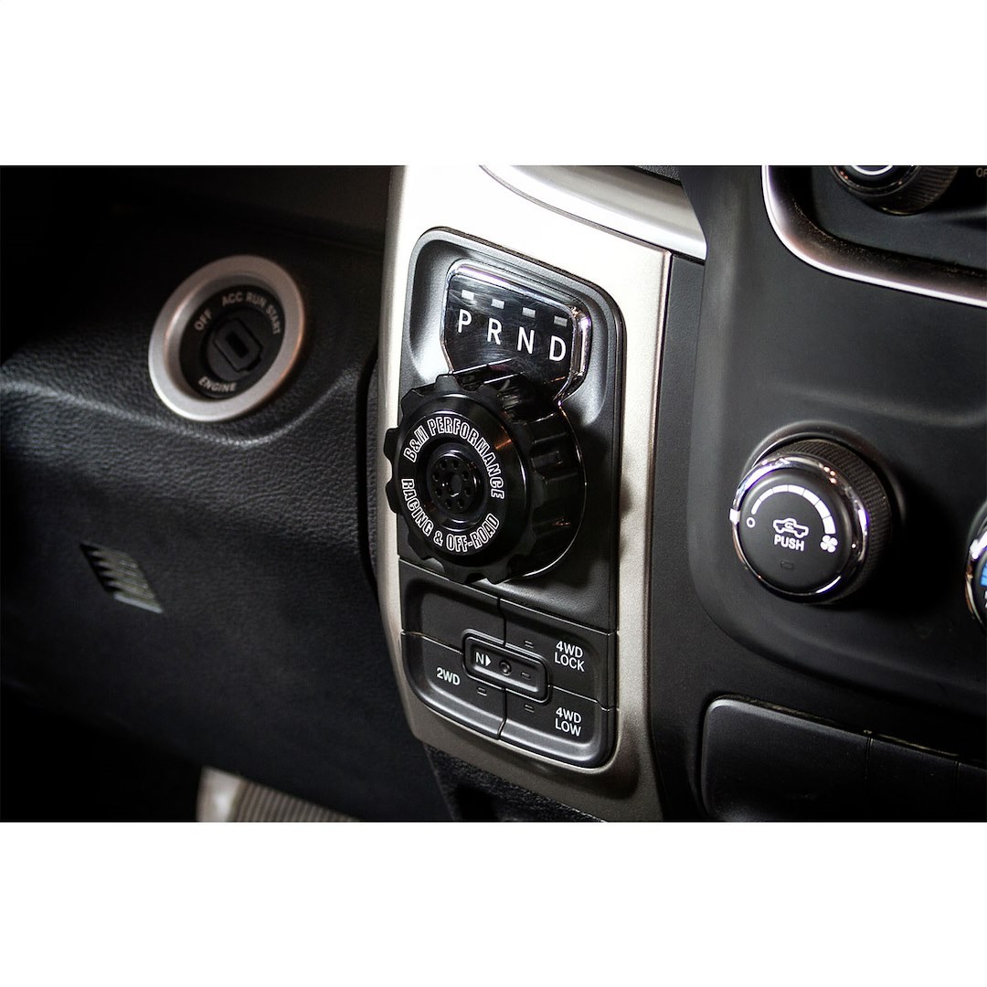 B&m Co Shifter Knob, Shift Knob, For Use with 2013-2018 Dodge Ram 1500 Trucks with Dash Mount Gear Selector, Black, Anodized, Aluminum – 81166