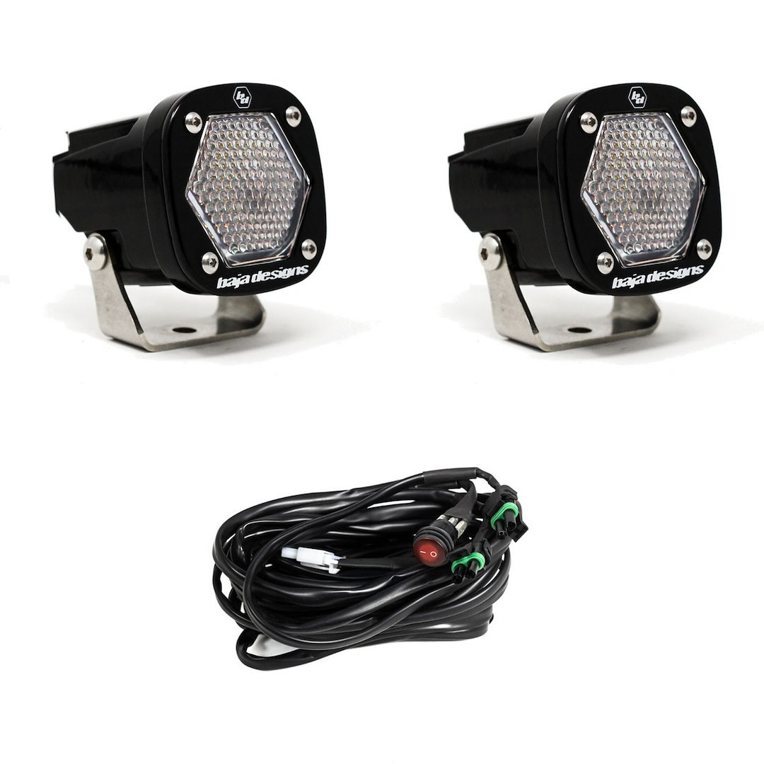 Baja Design Driving/ Fog Light, S1, LED, 2.1 Inch Square, 9 to 28 Volt, 19.59 Watt, 1.42 Amp, Work/ Scene Beam, 2320 Lumens – 387806