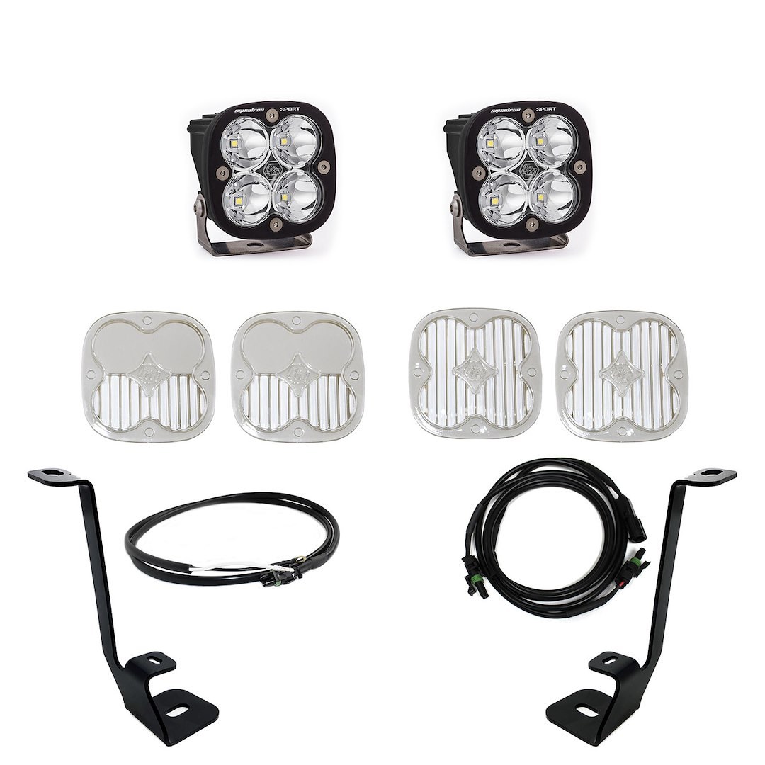 Baja Design Driving/ Fog Light, Squadron Sport, LED Bulb, 4 Cree LED, 3 Inch Square, 30 Watt Amp Draw 2.2 Amp, Spot Beam, 3162 Lumens – 447695