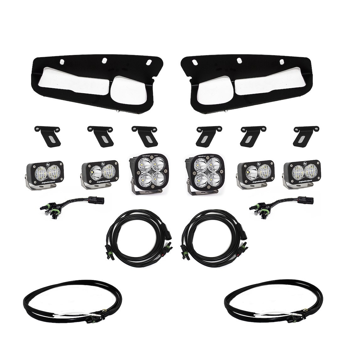 Baja Design Driving/ Fog Light, LED Bulb, 3 Inch Square Squadron Pro/ 1.76 Inch Height X 2.93 Inch Width Rectangular S2 Sport – 447763UP