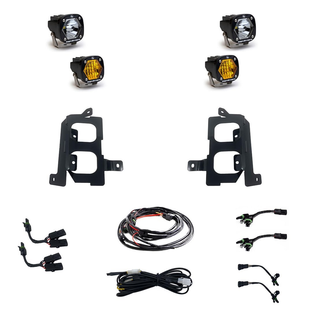 Baja Design Driving/ Fog Light, S1, LED Bulb, 2.1 Inch Square, 20 Watt Bulbs Amp Draw 1.45 Amp, Wide Cornering Beam, 2375 Lumens – 447849