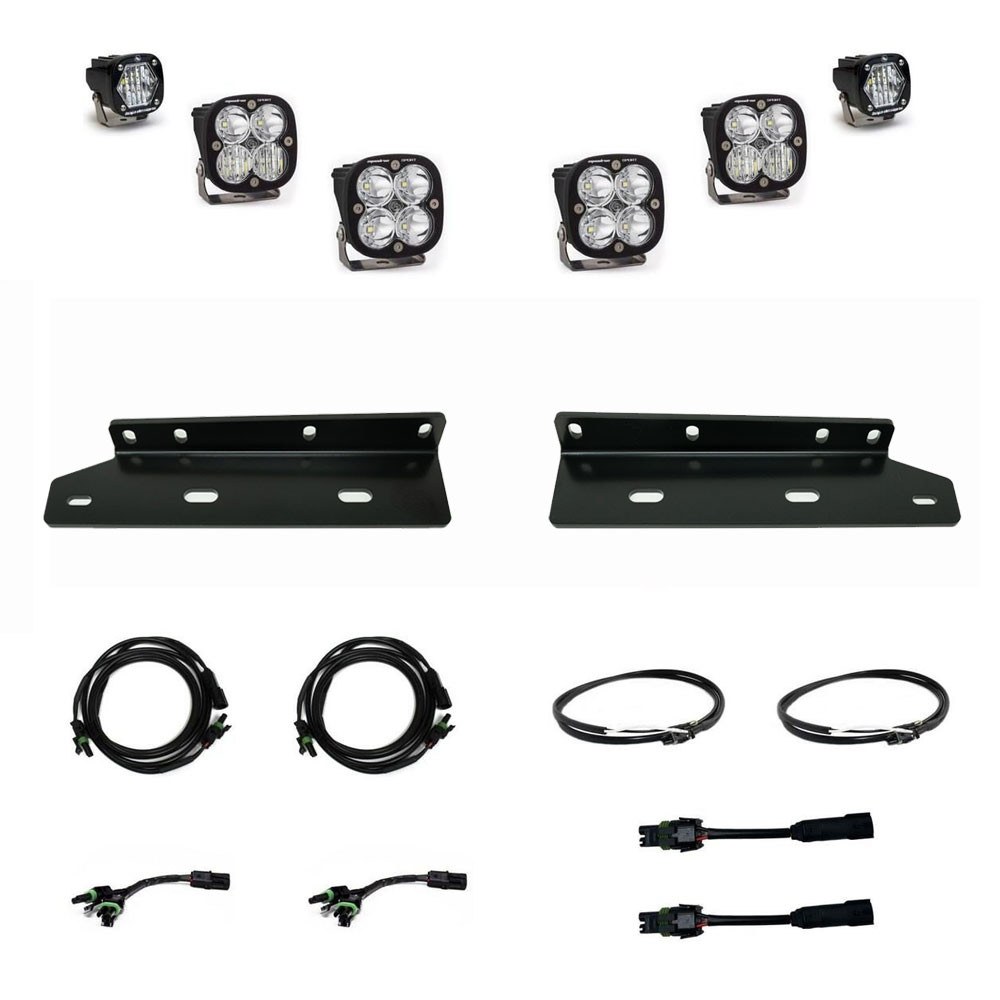 Baja Design Driving/ Fog Light, LED Bulb, Driving Combo/ Wide Cornering/ Spot Beam, 3150 Lumens Squadron Pros/ 2375 Lumens Squadron Racers – 448054