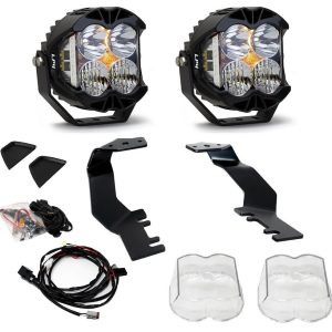 Baja Design Driving/ Fog Light, LP4 Pro, LED, Driving/ Combo Beam, Clear Lens, Black Housing, A-Pillar Mount, Set of 2 – 448075