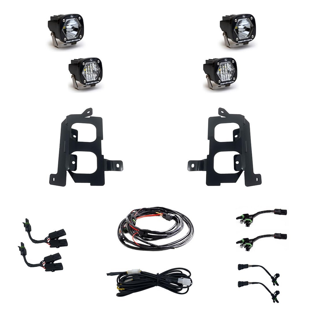 Baja Design Driving/ Fog Light, S1, LED Bulb, 2.1 Inch Square, 20 Watt Bulbs Amp Draw 1.45 Amp, Spot Beam, 2375 Lumens – 448085