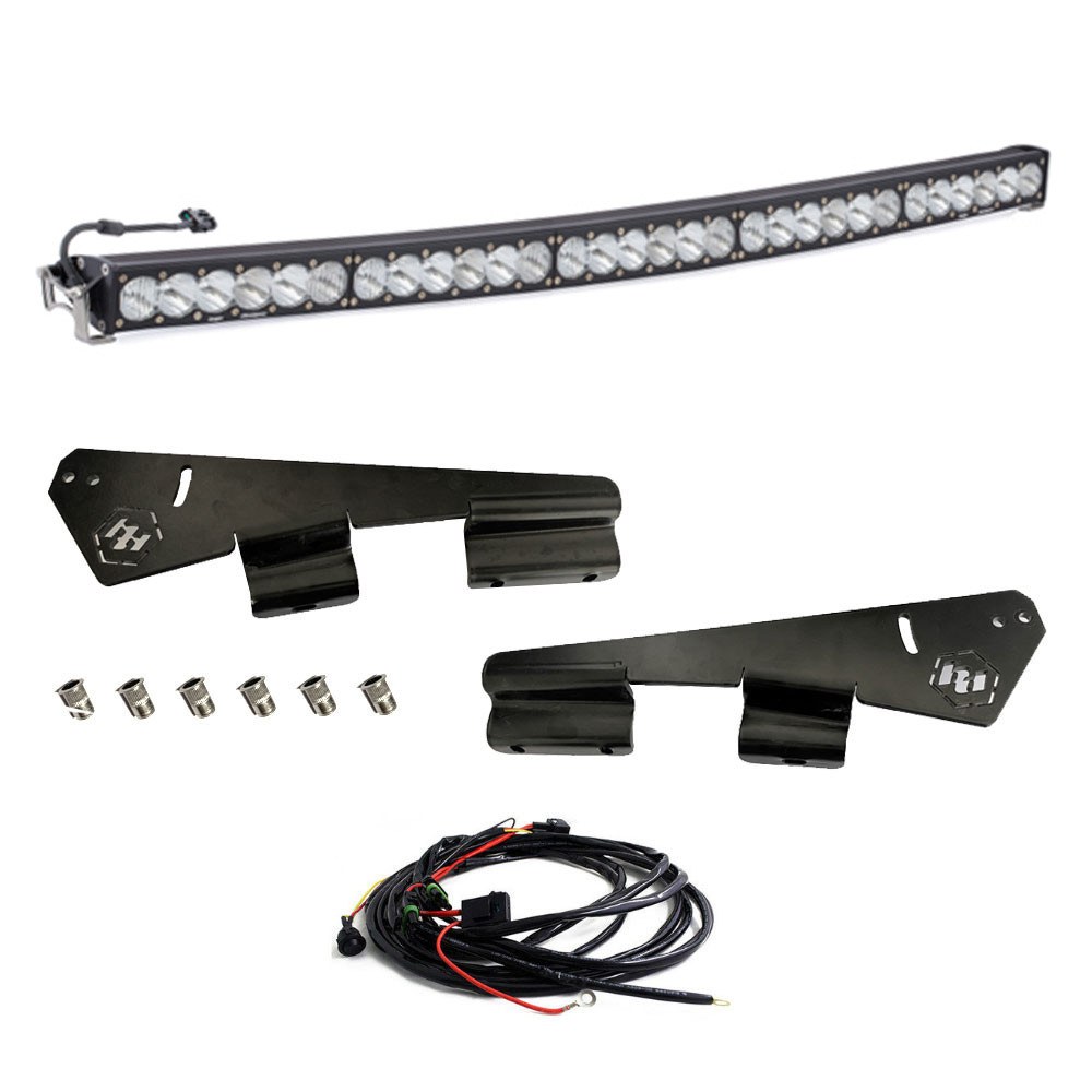 Baja Design Light Bar, ONX6+ Series, LED, 50 Inch Length, 278 Watt, 21.7 Amp, Driving/ Combo Beam, 32070 Lumens, Clear Lens, Black Housing – 448121