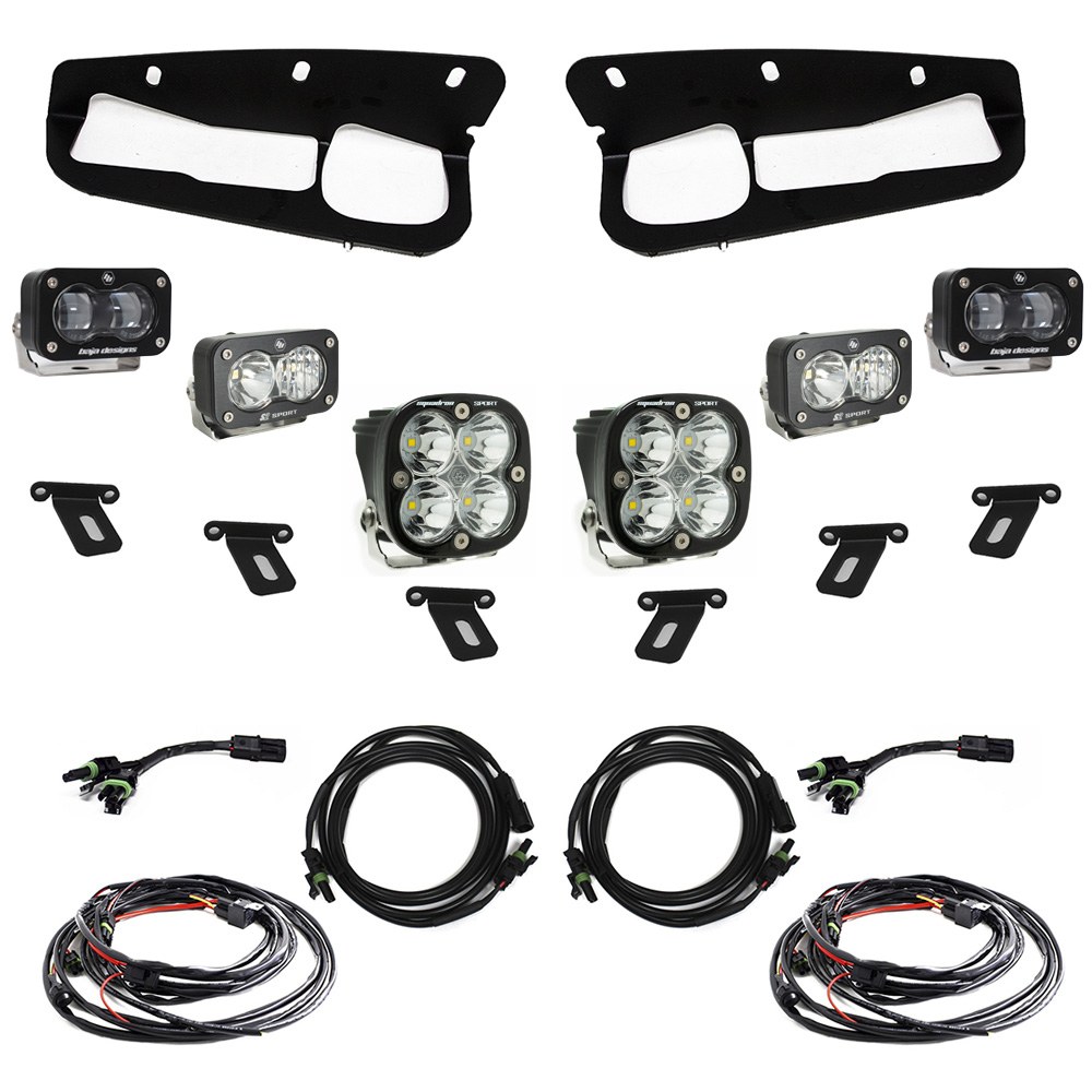 Baja Design Driving/ Fog Light, LED Bulb, 12.42 Watts, Driving/ Combo Beam, 1581 Lumens S2 Sport/ 3162 Lumens Squadron Sport, Clear Lens – 448174