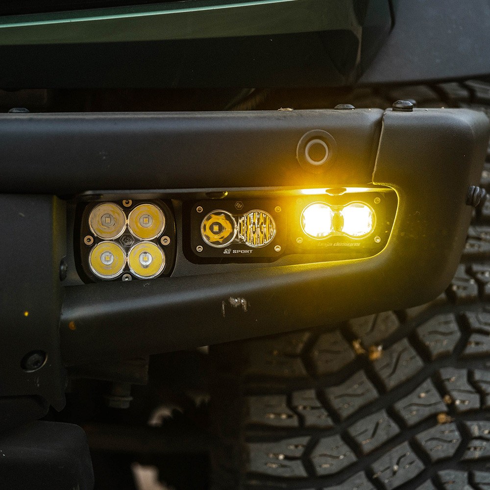 Baja Design Driving/ Fog Light, LED Bulb, 12.42 Watts, Driving/ Combo Beam, 1581 Lumens S2 Sport/ 3162 Lumens Squadron Sport, Clear Lens – 448174