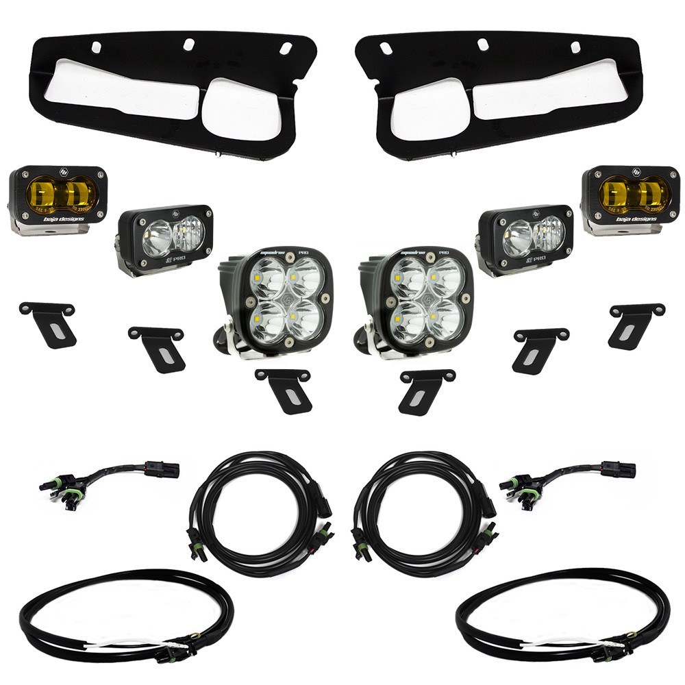 Baja Design Driving/ Fog Light, LED Bulb, 12.42 Watts, Driving/ Combo Beam, 2245 Lumens S2 Pro/ 4095 Lumens Squadron Pro, Clear Lens – 448175UP