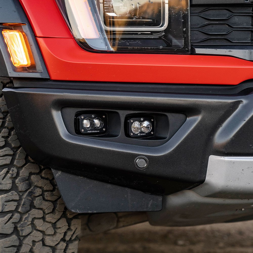 Baja Design Driving/ Fog Light, S2 SAE, LED Bulb, 2 LED Bulbs, Rectangular, 12 Watt, 1581 Raw Lumens, Amber Lens, Black Housing – 448181