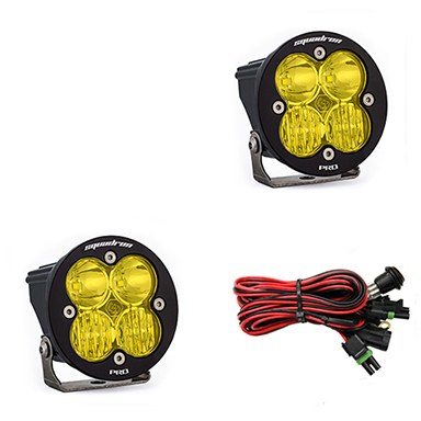 Baja Design Driving/ Fog Light, Squadron-R Pro, LED Bulb, 4 Cree LED, 3.5 Inch Round, 80 Watt Bulbs Amp Draw 5.8 Amp, Driving/ Combo Beam – 597813