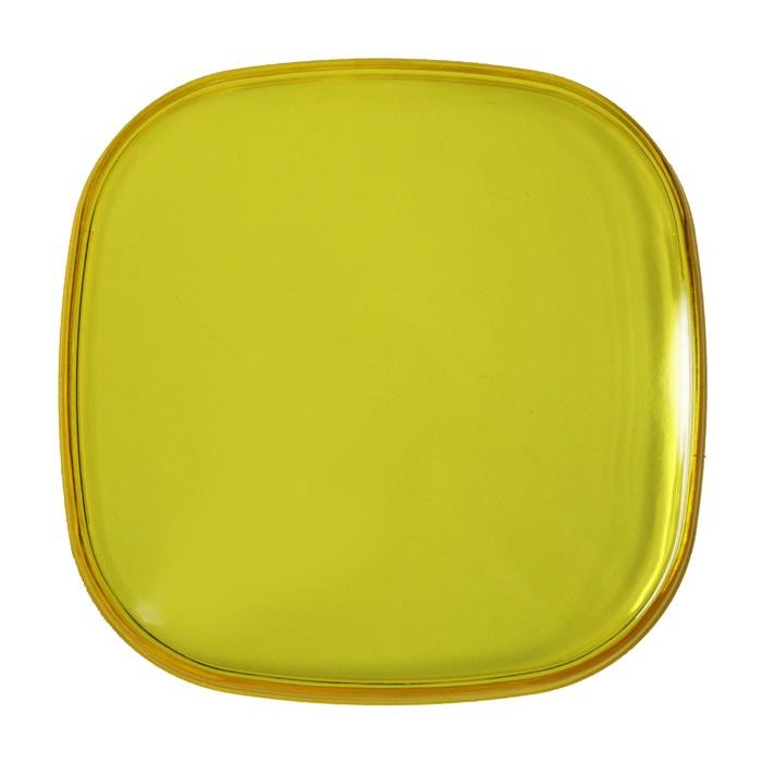 Baja Design Driving/ Fog Light Cover, For Squadron Pro/ Sport Series Lights, 3 Inch Square, Amber, Single – 668002