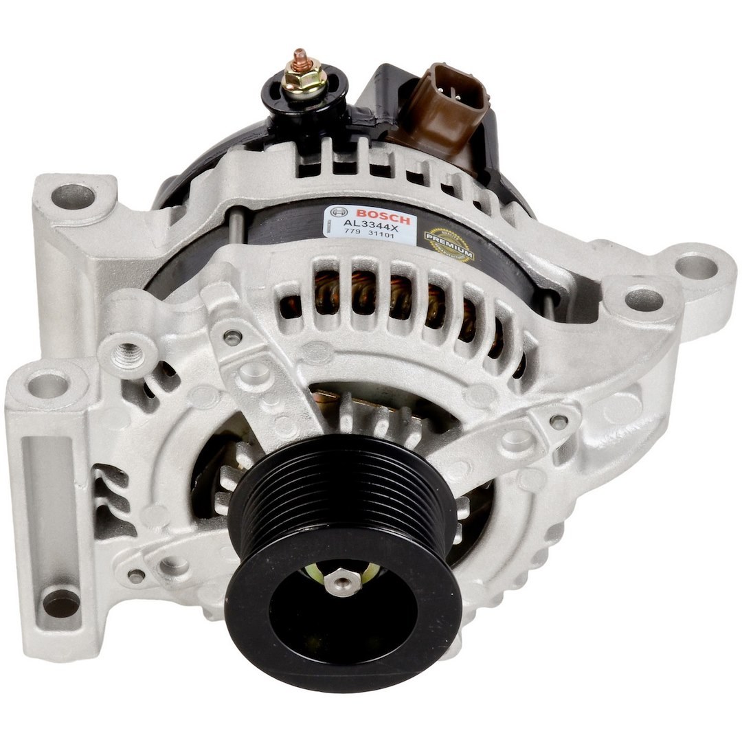 Bosch Alternator/ Generator, 6-Groove Pulley, 12 Volt, 80 Ampere, Aluminum Housing, With Pulley – AL3344X