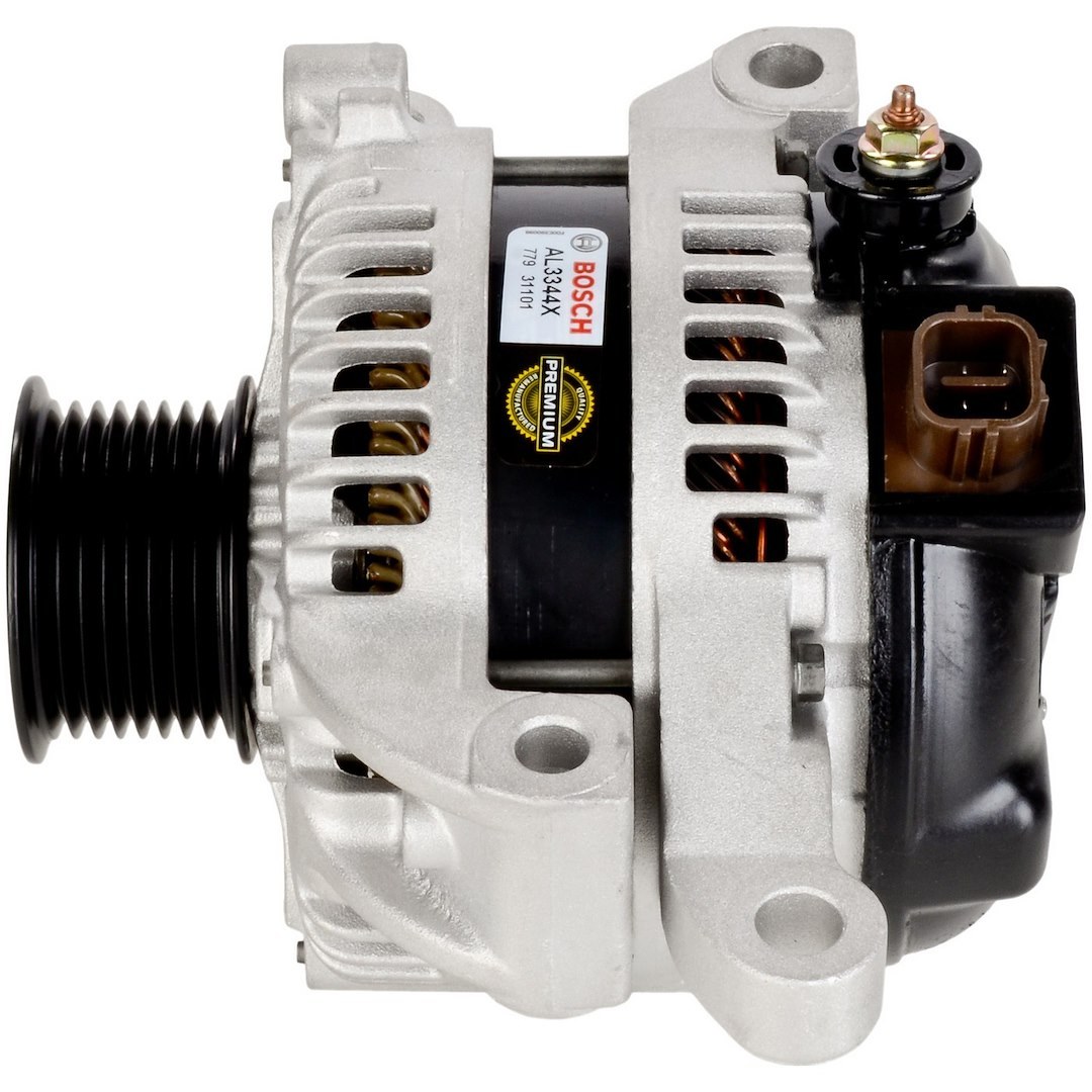 Bosch Alternator/ Generator, 6-Groove Pulley, 12 Volt, 80 Ampere, Aluminum Housing, With Pulley – AL3344X