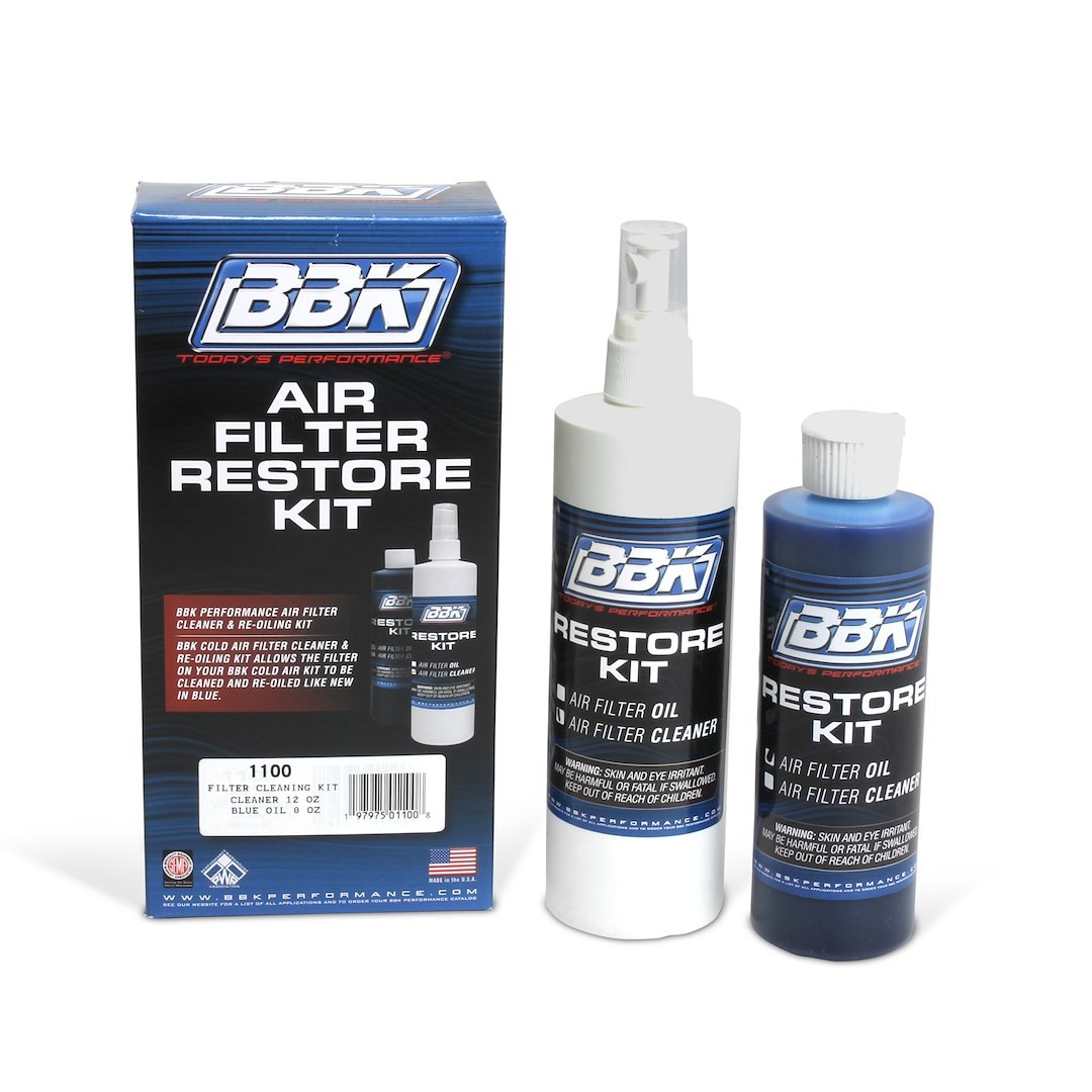 Bbk Perf Air Filter Cleaner Kit, Power Plus Series, 12 Ounce Pump Spray Bottle Cleaner, 8 Ounce Squeeze Bottle Blue Oil – 1100