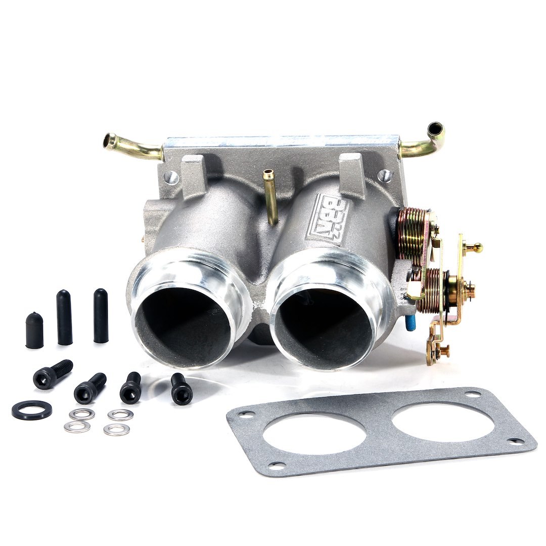Bbk Perf Throttle Body, Power Plus Series, Twin 56 Millimeter, Natural, Cast Aluminum – 3501