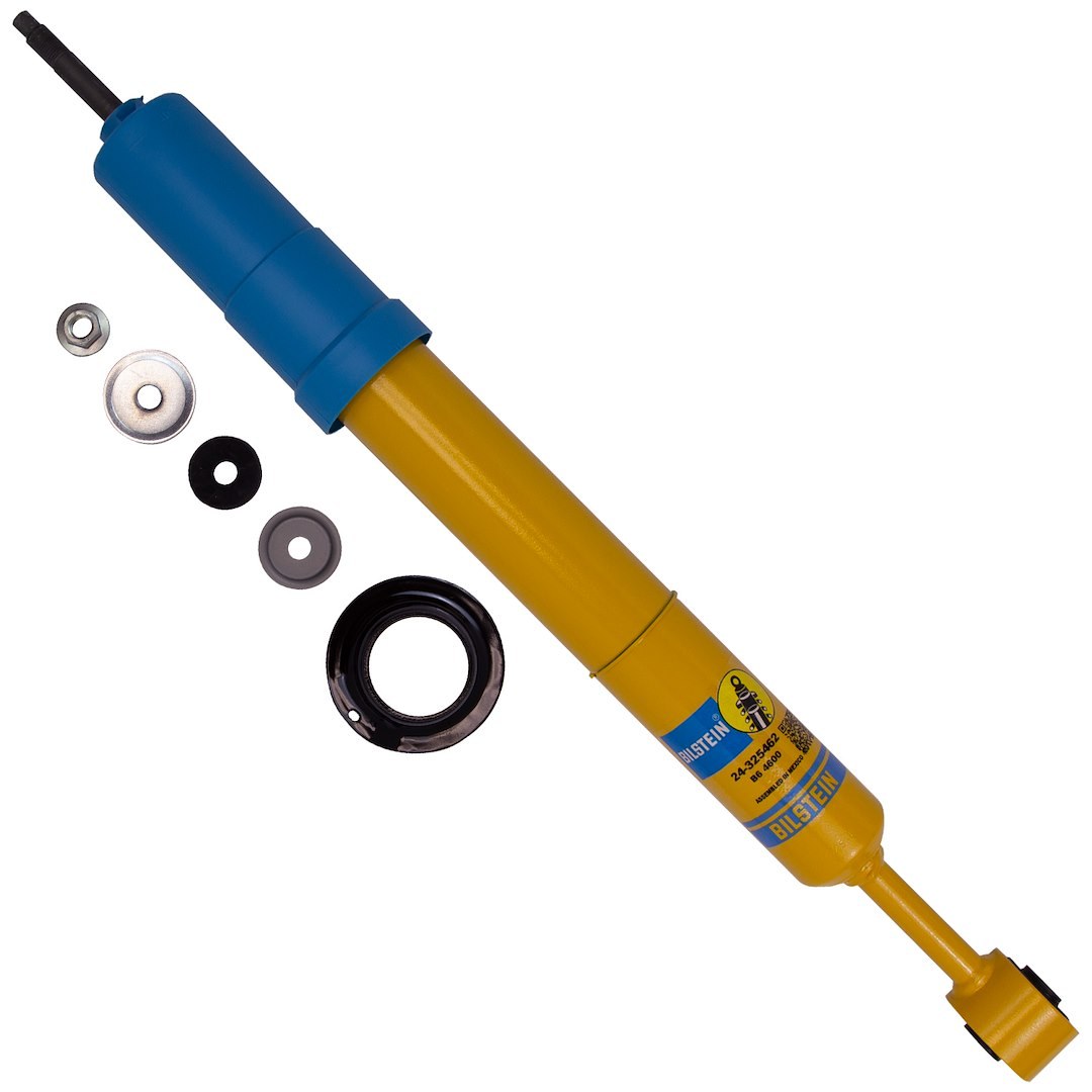 Bilstein Shock Absorber, B6 4600, Nitrogen Gas Charged, Not Adjustable Valving, With Shock Boots, Yellow, Single – 24-325462