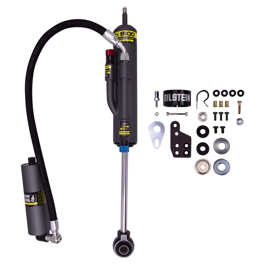 Bilstein Shock Absorber, B8 8100 Bypass, Adjustable Bypass Design, Nitrogen Gas Charged, With External Reservoir, Limited 2 Year Warranty – 25-288162