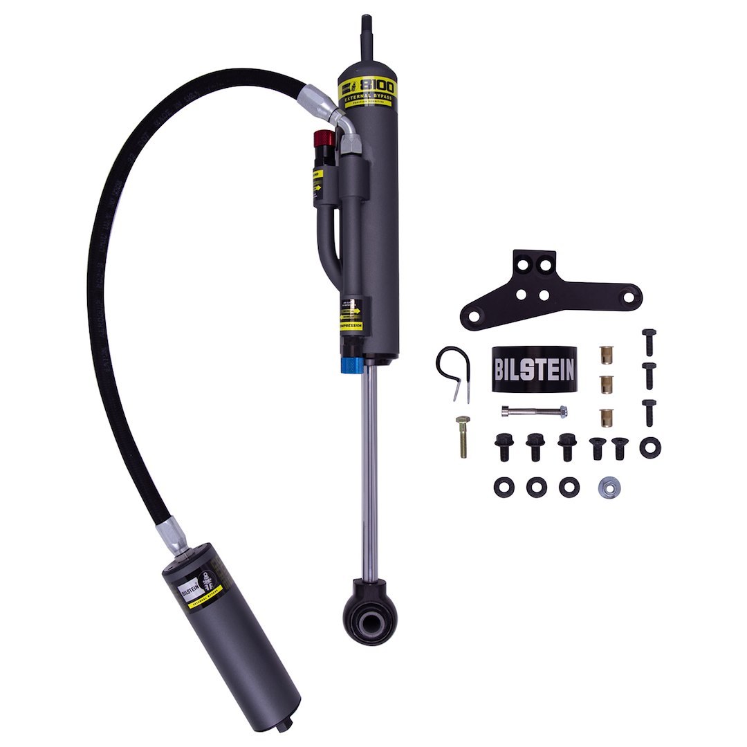 Bilstein Shock Absorber, B8 8100 Bypass, Adjustable Bypass Design, Nitrogen Gas Charged, With External Reservoir, Limited 2 Year Warranty – 25-326376