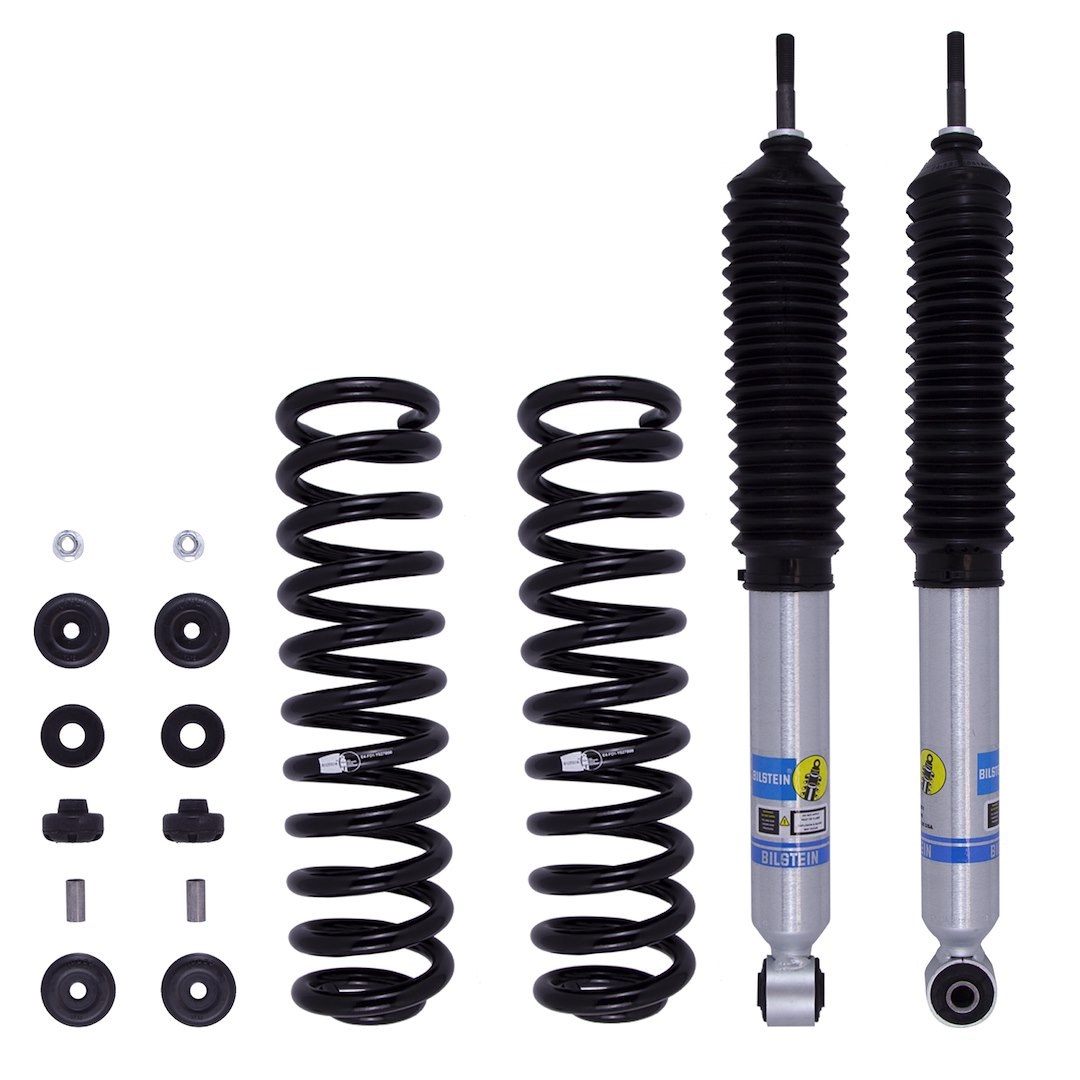 Bilstein Leveling Kit Suspension, B8 5112 Series, 2 Inch Lift, High Performance Leveling Kit, With 2 Zinc Plated Shocks/ 2 Coils Spring – 46-276810