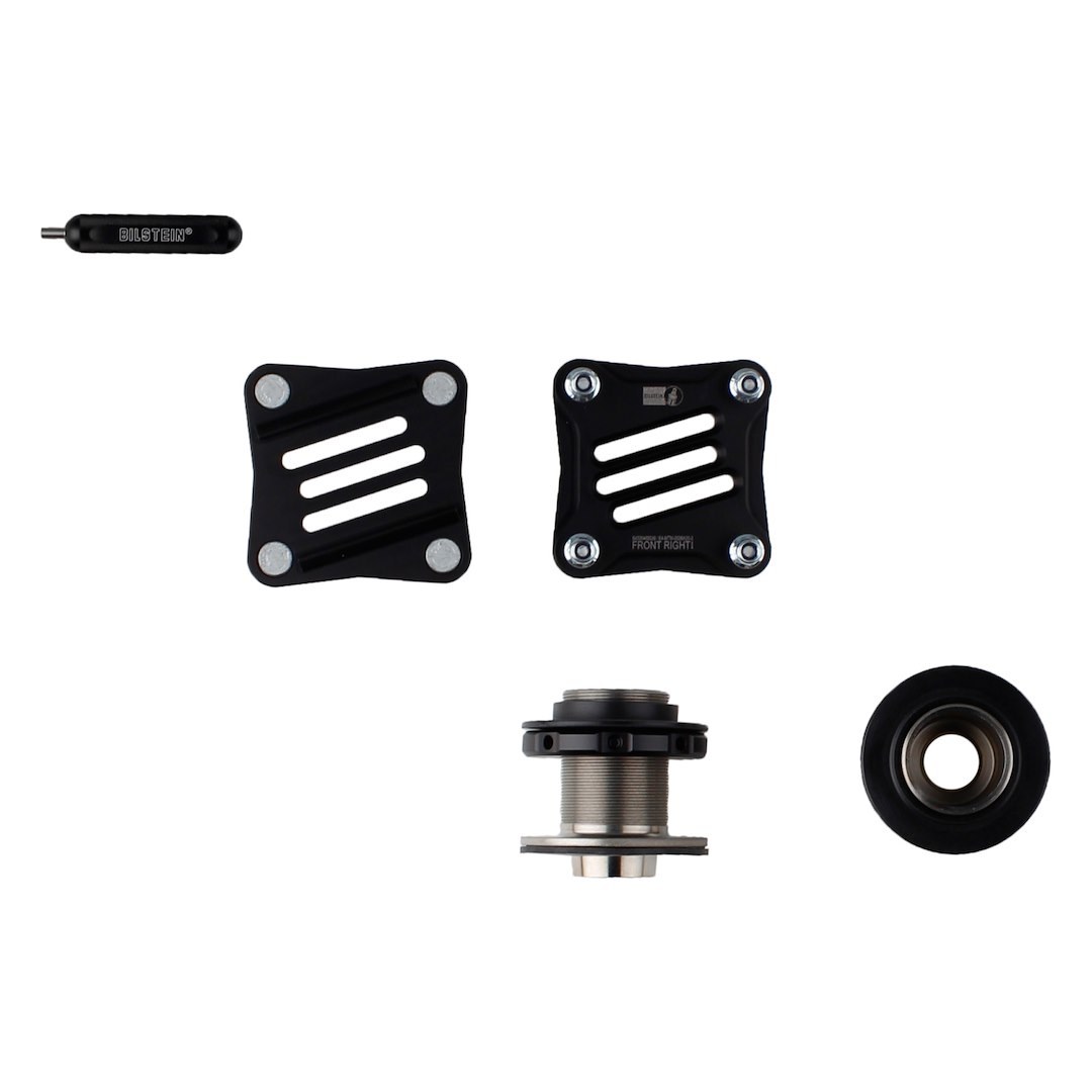 Bilstein Lowering Kit, Evo R, Lowers 30 to 70 Millimeters/ 20 to 60 Millimeters Rear, Gray Damper/ Red Spring, With Shocks – 89-312780