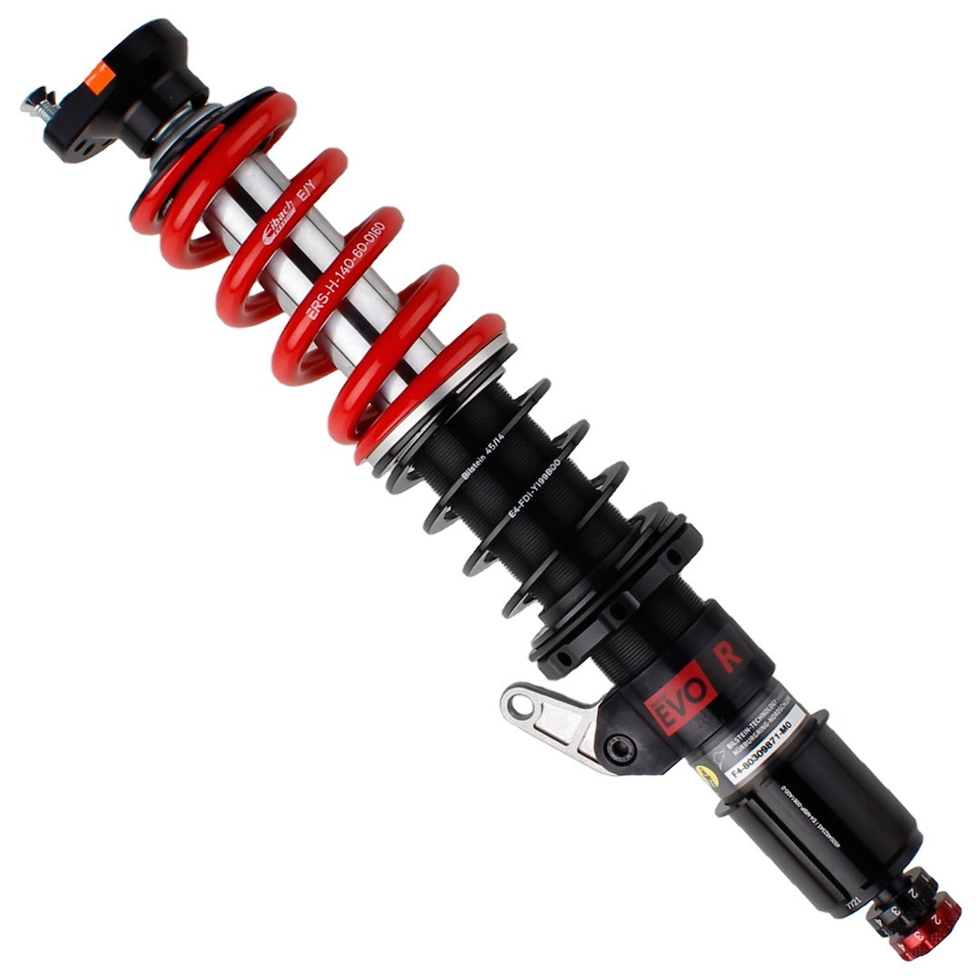 Bilstein Lowering Kit, Evo R, Lowers 30 to 70 Millimeters/ 20 to 60 Millimeters Rear, Gray Damper/ Red Spring, With Shocks – 89-312780