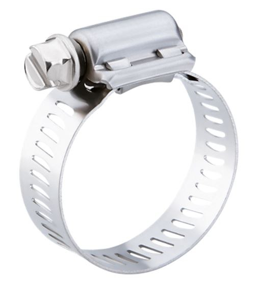 Breeze Hose Clamp, Power Seal ®, #24, 1-1/16 Inch to 2 Inch Clamping Range, 1/2 Inch Band Width, Worm Gear Style – 62024H