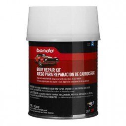 3M Body Filler, Use to Repair Dents/ Rust Holes/ Scratches and Other Body Repairs, Light Gray/Red, 1 Quart Container, Single – 312