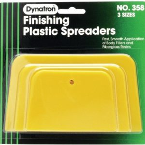 3M Body Filler Spreader, Dynatron ™, Used for Applying Fillers/ Putties/ Glazes and Caulks, Yellow, Plastic, 3 Pieces, Single Pack – 358
