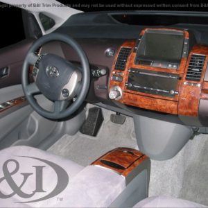 B & I Dash Panel Trim, Premium, Gemflex Urethane Clear Coat, Dark Burlwood, Faux Wood, 21 Pieces, With 3M Acrylic Foam Adhesive – WD565A-SDB