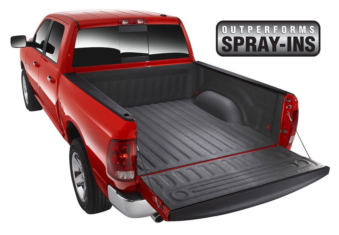 Bedrug Bed Liner, Bedtred Pro, Drop IN, Under Bed Rail, Dark Gray, Thermoplastic Olefin Bonded to Closed Cell Foam, Tailgate Liner Included – 1511100