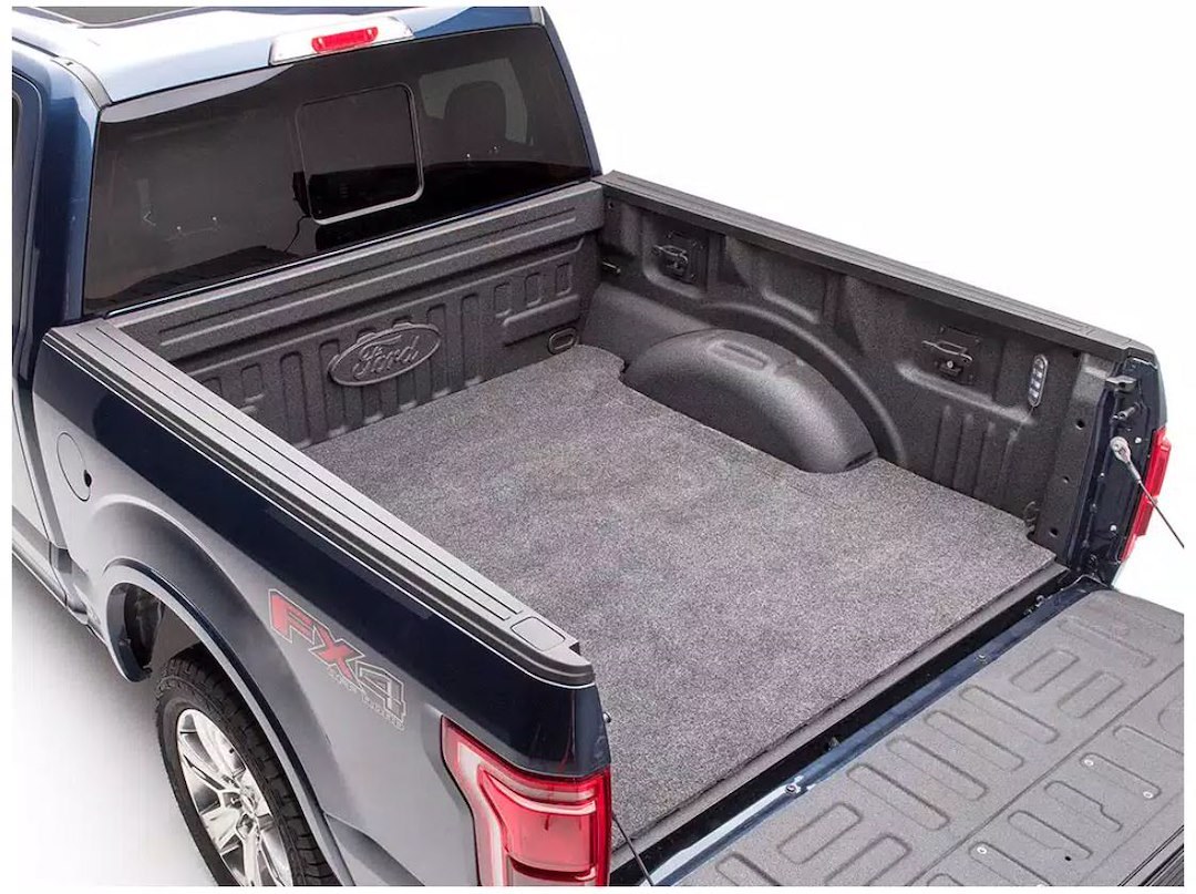 Bedrug Bed Mat, Classic, Direct-Fit, Without Raised Edges, Dark Gray, Carpet-Like Polypropylene, Tailgate Mat Not Included – BMQ15SBD