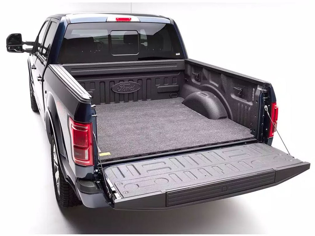 Bedrug Bed Mat, Classic, Direct-Fit, Without Raised Edges, Dark Gray, Carpet-Like Polypropylene, Tailgate Mat Not Included – BMQ15SBD