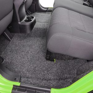 Bedrug Carpet, Direct-Fit, 5 Piece Foot Wells/ Cargo Floor/ Tub/ Tailgate Coverage, Dark Gray, Carpet-Like Polypropylene – BRJL18R4