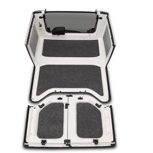 Bedrug Headliner, Dark Gray, Carpet-Like Polypropylene, With Rear Section/ Middle Section/ Freedom Panels – HLJK114DRK