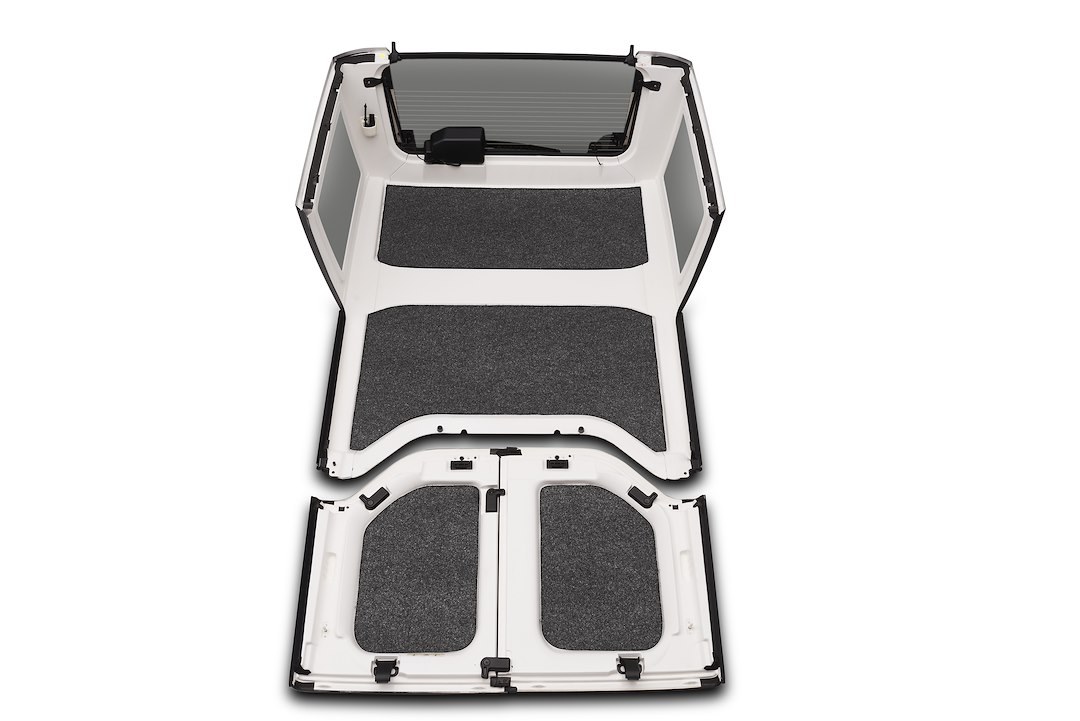 Bedrug Headliner, Dark Gray, Carpet-Like Polypropylene, With Rear Section/ Middle Section/ Freedom Panels – HLJK114DRK