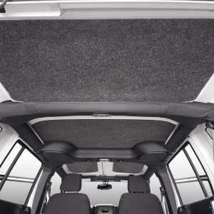 Bedrug Headliner, Dark Gray, Carpet-Like Polypropylene, With Rear Section/ Middle Section/ Freedom Panels – HLJK114DRK