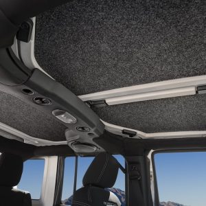 Bedrug Headliner, Dark Gray, Carpet-Like Polypropylene, With Rear Section/ Middle Section/ Freedom Panels – HLJK114DRK