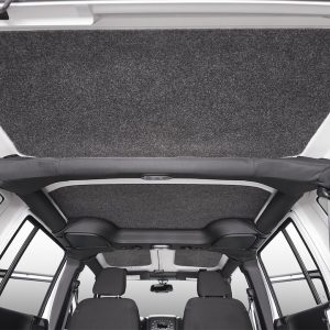 Bedrug Headliner, Dark Gray, Carpet-Like Polypropylene, With Rear Section/ Freedom Panels, 4 Piece – HLJL182DRK