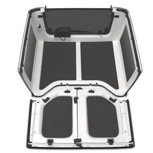 Bedrug Headliner, Dark Gray, Carpet-Like Polypropylene, With Rear Section/ Freedom Panels, 4 Piece – HLJL182DRK