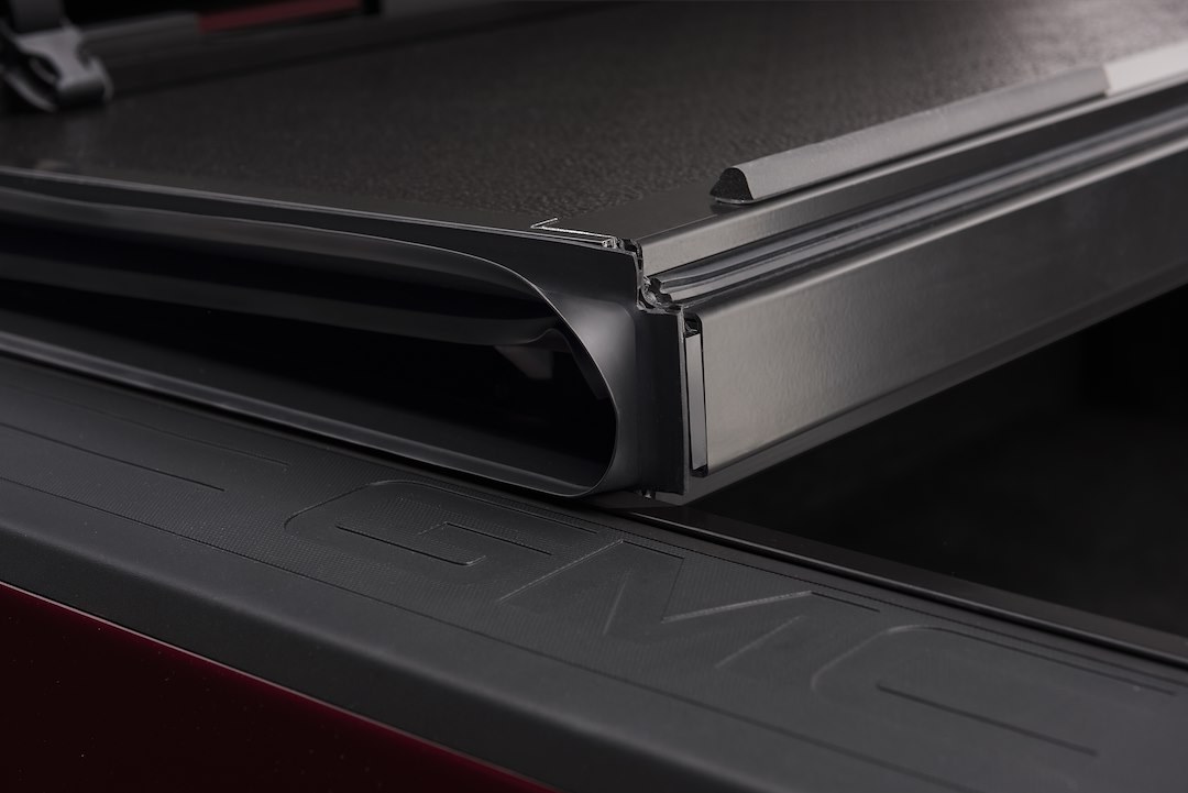 BAK Industries Tonneau Cover, Fibermax, Hard Folding, 2 Folds/ 3 Panels, Front Hinge Allows Entire Tonneau to Flip Up When Folded – 1126134
